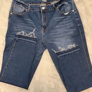 Slightly fringing Ankle Jeggings!